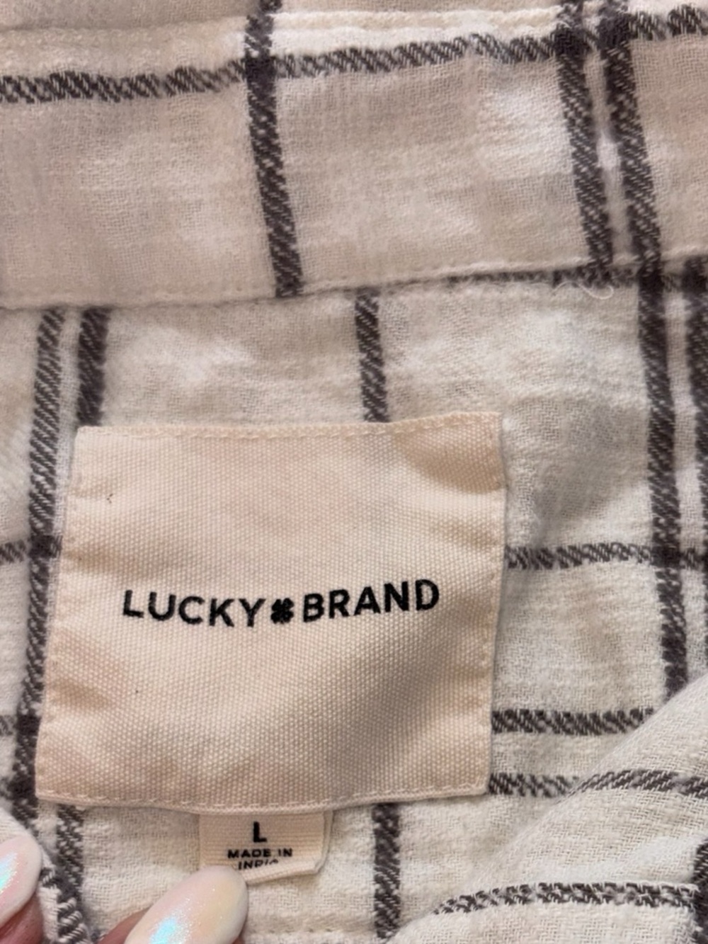 Lucky Brand Raw Edge Cropped Button Down Shirt - Picture 12 of 13